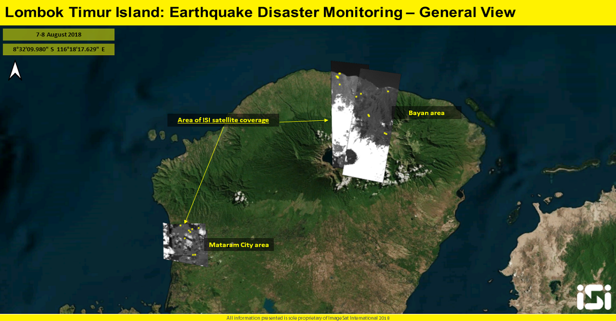רעידת האדמה באי לומבוק, אינדונזיה: שימוש במערכת לווין ככלי בידי צוותי חילוץ מיומנים